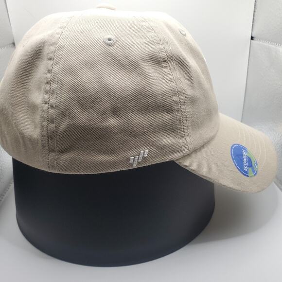 Metro M Logo Hat Beige Adjustable Strapback Cap Ecowash Yupoong New w/ Stickers - Picture 7 of 9